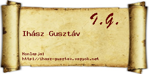 Ihász Gusztáv névjegykártya