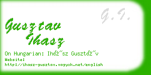 gusztav ihasz business card